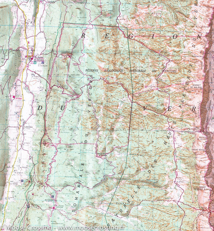 Carte TOP 25 n° 3236 OT - Villard-de-Lans & Mont Aiguille (PNR du Vercors, Alpes) | IGN carte pliée IGN 