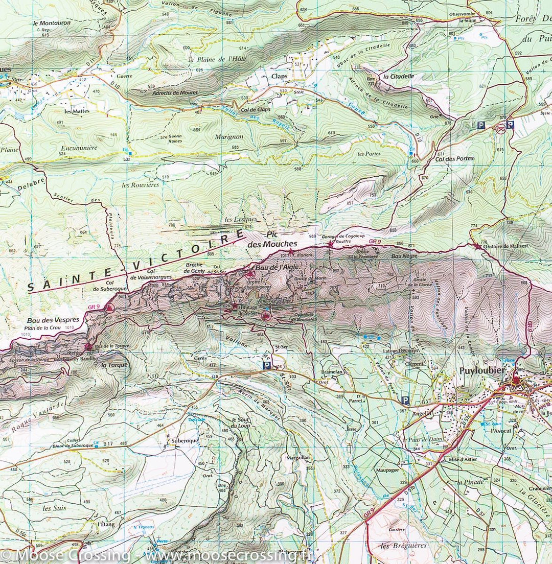 Carte TOP 25 n° 3244 ET - Montagne Sainte Victoire, Aix en Provence, Gardanne & Trets | IGN carte pliée IGN 