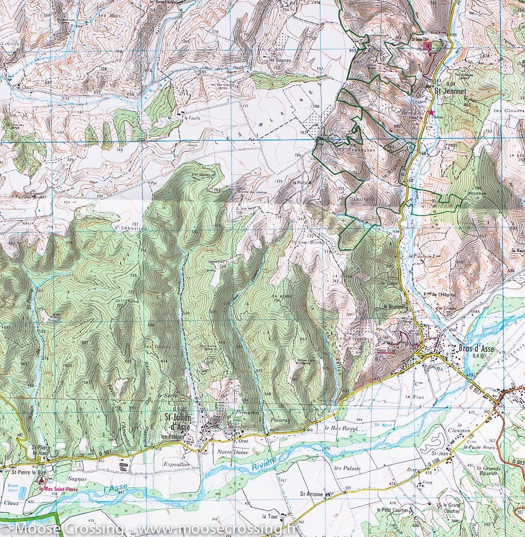 Carte TOP 25 n° 3342 ET - Plateau de Valensole, Riez & Oraison (PNR du Verdon) | IGN carte pliée IGN 