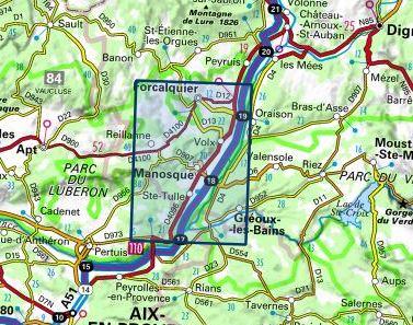Carte TOP 25 n° 3342 OT - Manosque et Forcalquier (PNR du Lubéron) | IGN carte pliée IGN 