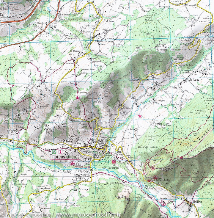 Carte TOP 25 n° 3430 OT - Mont Salève, St Julien en Genevois & Annemasse (Alpes) | IGN carte pliée IGN 