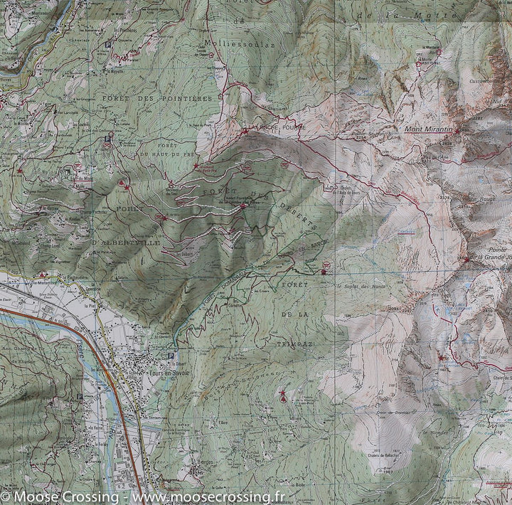 Carte TOP 25 n° 3432 ET - Albertville (Alpes) | IGN carte pliée IGN 