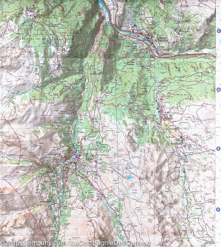 Carte IGN TOP 25 n° 3435 ETR (résistante) - Valloire, Aiguilles d'Arves &amp; Col du Galibier (Alpes) - La Compagnie des Cartes