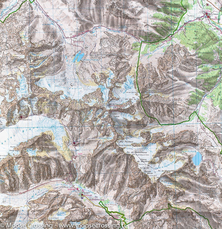 Carte IGN TOP 25 n° 3436 ET - Meije, Mont Pelvoux (Parc National des Ecrins, Alpes) - La Compagnie des Cartes
