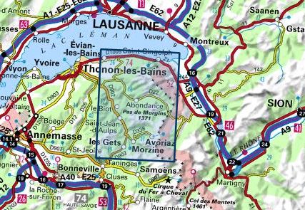 Carte TOP 25 n° 3528 ET - Morzine & Massif du Chablais (Alpes) | IGN carte pliée IGN 