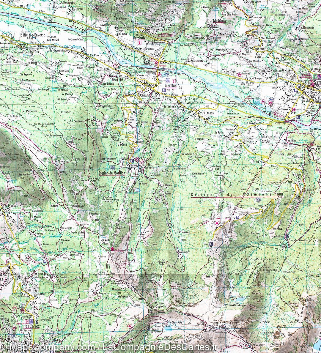 Carte TOP 25 n° 3530 ETR (résistante) - Samoëns & Haut Giffre (Alpes) | IGN carte pliée IGN 