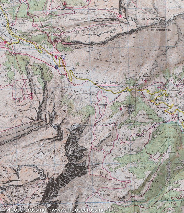 Carte TOP 25 n° 3531 OT - Megève & Col des Aravis (Alpes) | IGN carte pliée IGN 