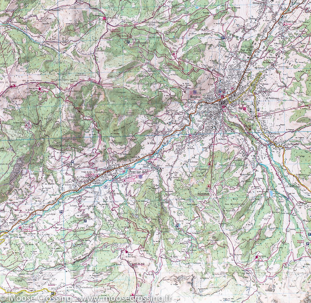 Carte TOP 25 n° 3531 OT - Megève & Col des Aravis (Alpes) | IGN carte pliée IGN 