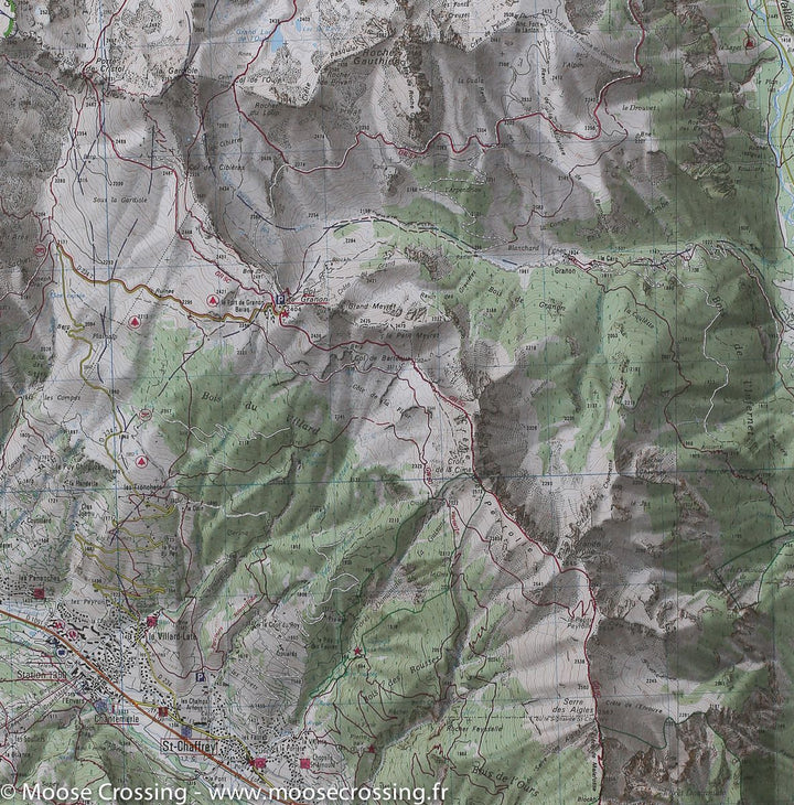 Carte TOP 25 n° 3536 OT - Briançon, Serre-Chevalier, Montgenèvre (Alpes) | IGN carte pliée IGN 