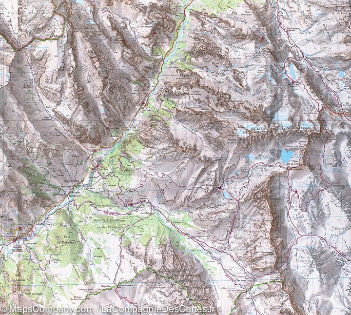 Carte TOP 25 n° 3538 ETR (Résistante) - Aiguille de Chambeyron & Cols de Larche et de Vars | IGN carte pliée IGN 