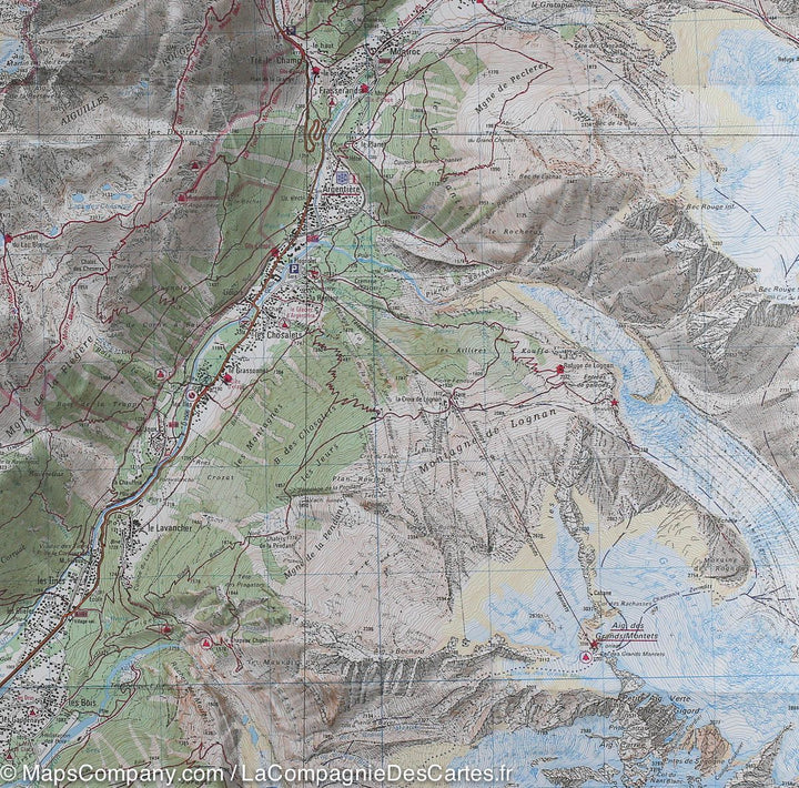 Carte TOP 25 n° 3630 OT - Chamonix & Massif du Mont Blanc (Alpes) | IGN carte pliée IGN 