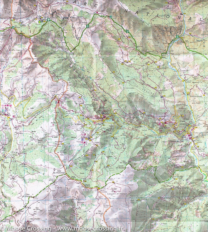 Carte TOP 25 n° 3641 ET - Moyenne Tinée, La Colmiane-Valdeblore (PNR du Mercantour, Alpes) | IGN carte pliée IGN 