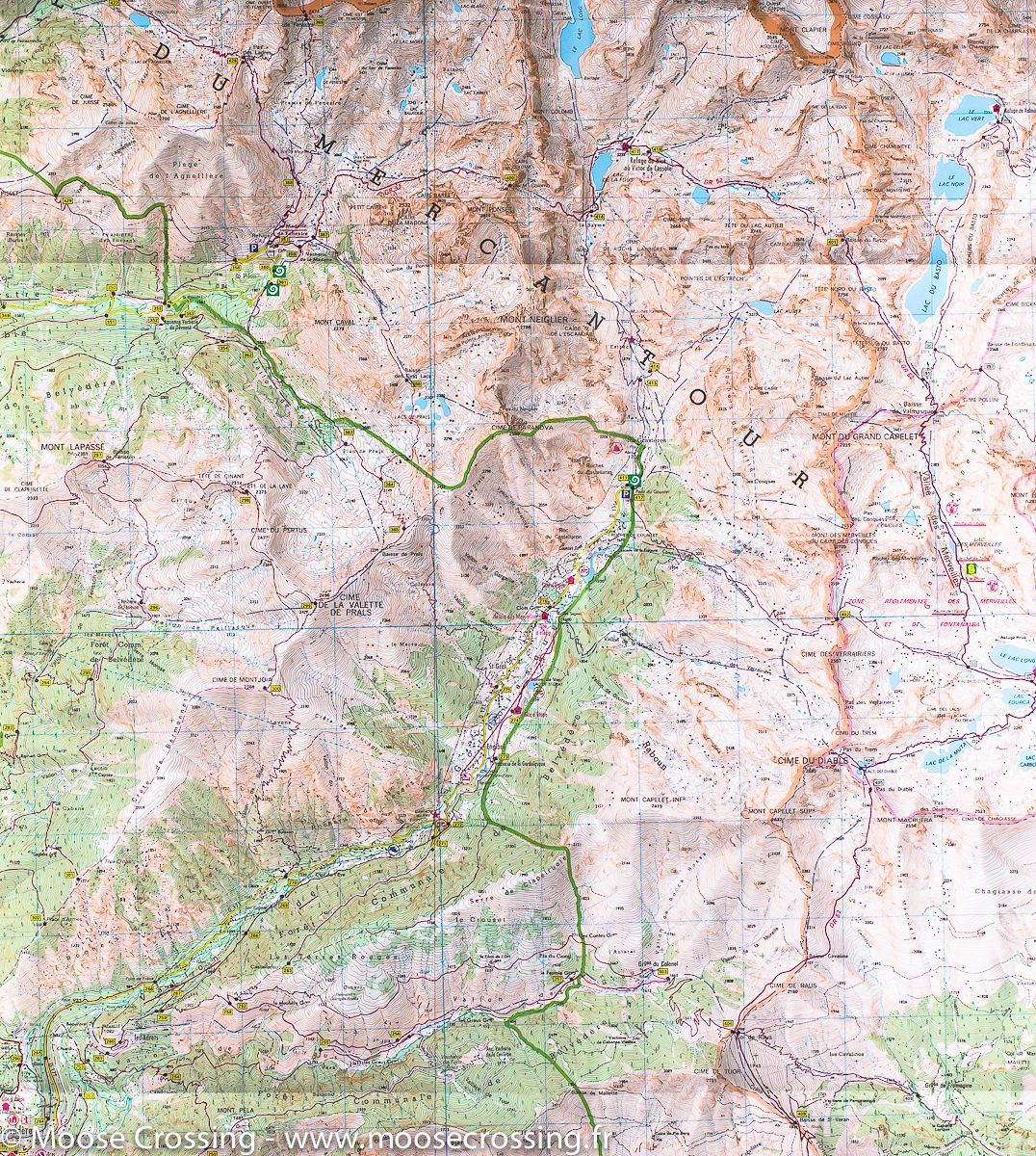 Carte TOP 25 n° 3741 OT - Vallée de la Vésubie (Parc National du Mercantour) | IGN carte pliée IGN 