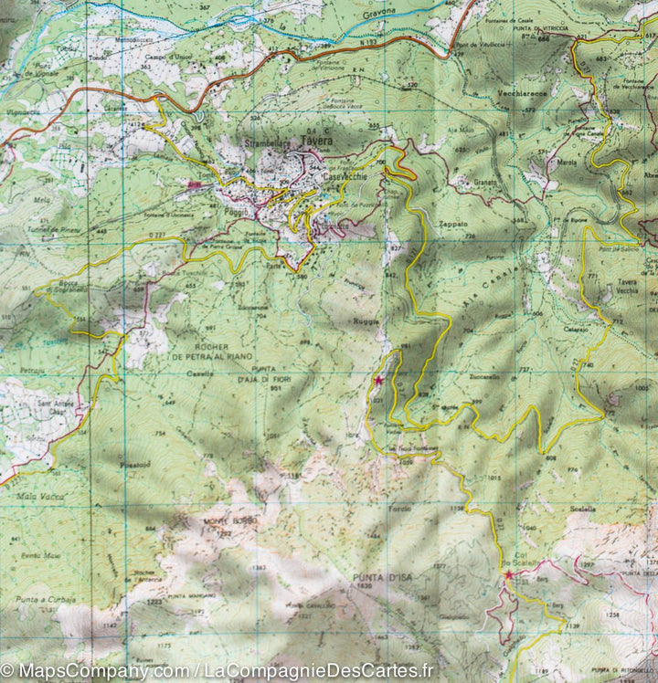 Carte TOP 25 n° 4252 OTR (Résistante) - Monte Renoso, Bastelica (PNR de Corse) | IGN carte pliée IGN 