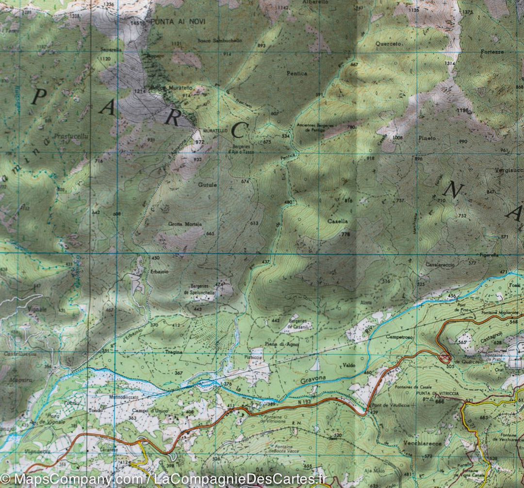 Carte TOP 25 n° 4252 OTR (Résistante) - Monte Renoso, Bastelica (PNR de Corse) | IGN carte pliée IGN 