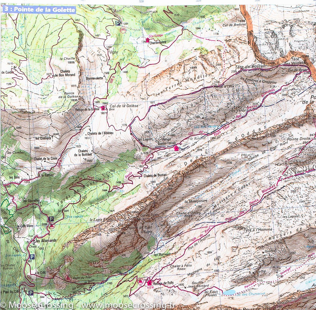 Carte TOP 75 n° 7 - Entre Léman et Mont Blanc | IGN carte pliée IGN 