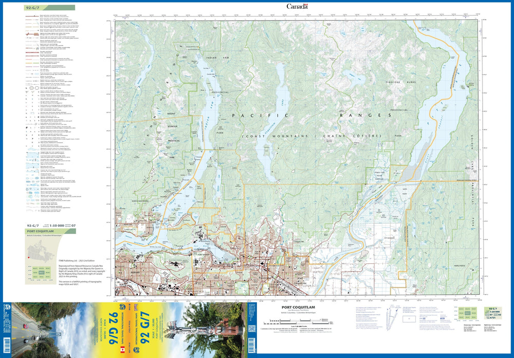 Carte topographique 92 G/6 - Vancouver Nord (Colombie Britannique) | ITM carte pliée ITM 