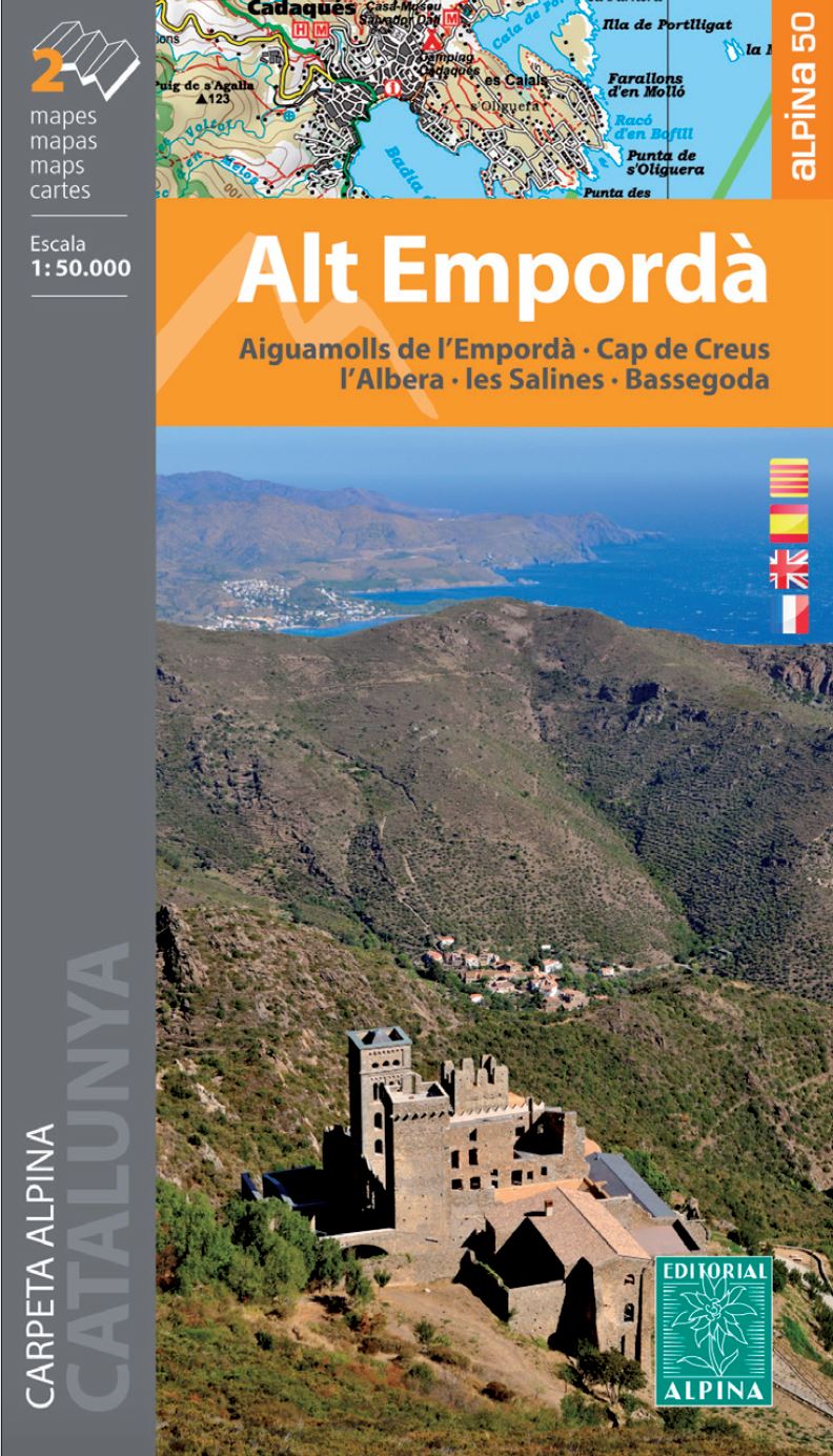 Carte topographique - Alt Empordà, Aiguemolls Emporda, Cap de Creus, Albera (Catalogne) | Alpina carte pliée Editorial Alpina 