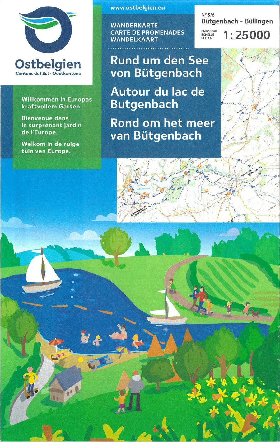 Carte topographique - Bütgenbach (Belgique) | NGI carte pliée IGN Belgique 