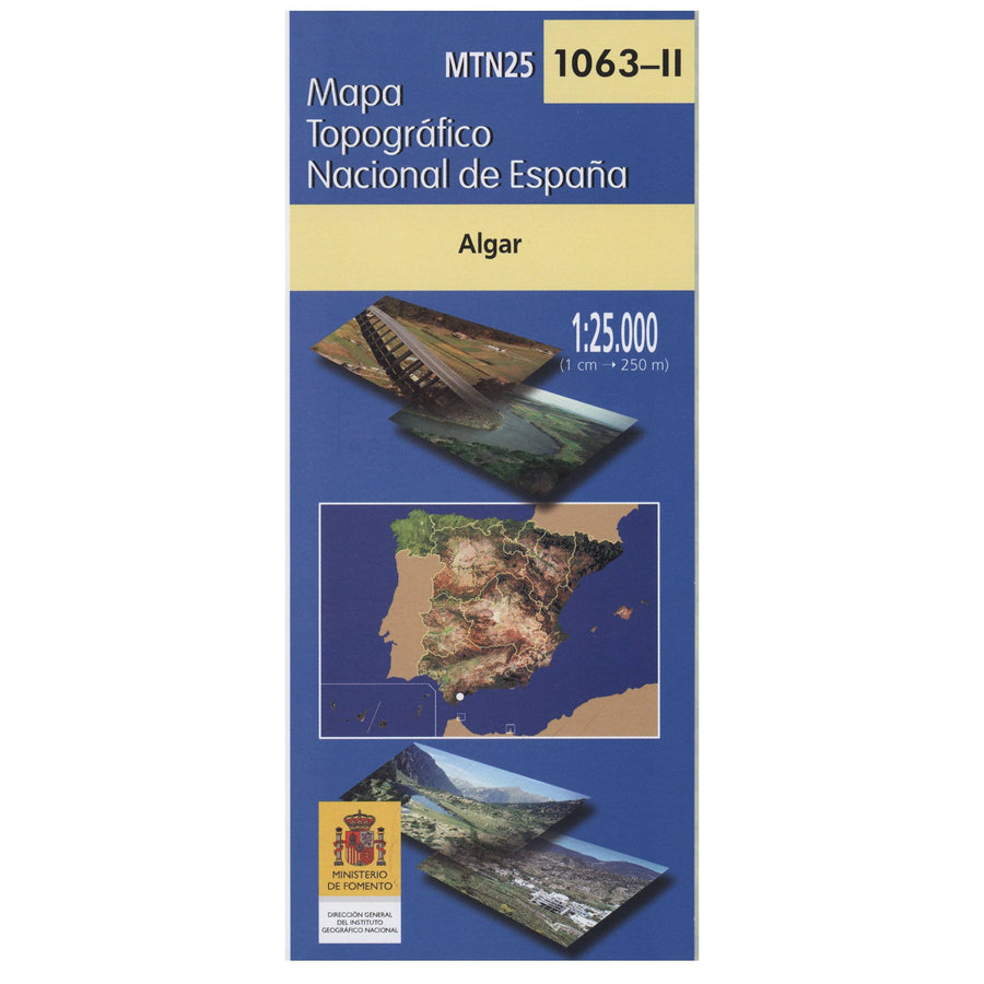 Carte topographique de l'Espagne - Algar, n° 1063.2 | CNIG - 1/25 000 carte pliée CNIG 