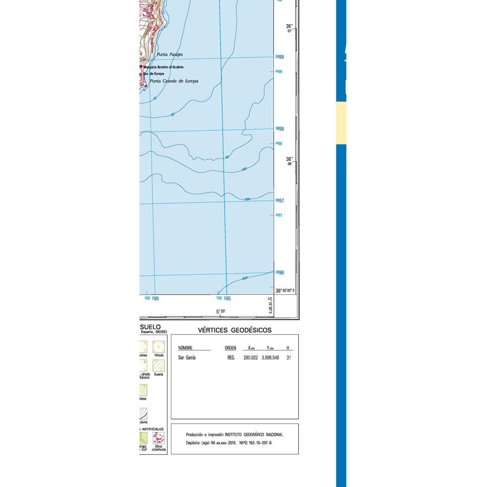 Carte topographique de l'Espagne - Algeciras, n° 1078.1/2 | CNIG - 1/25 000 carte pliée CNIG 