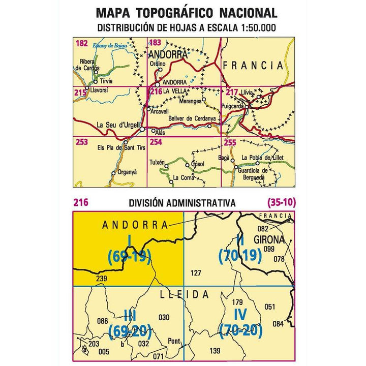 Carte topographique de l'Espagne - Arcavell, n° 0206.1 | CNIG - 1/25 000 carte pliée CNIG 