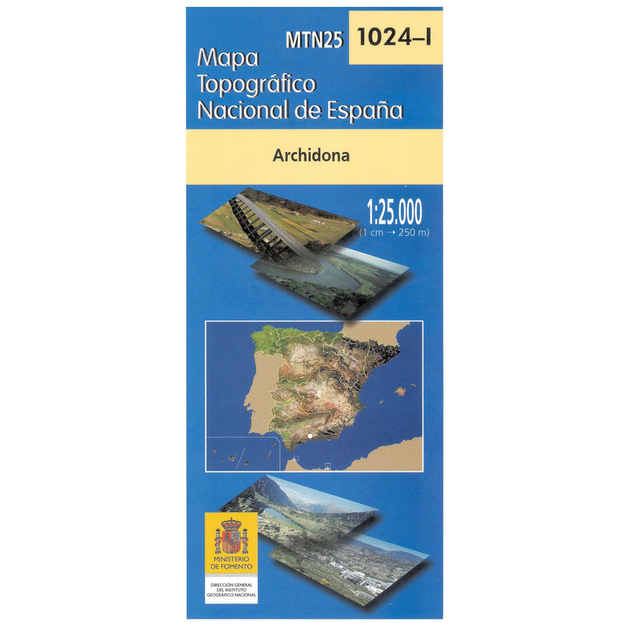 Carte topographique de l'Espagne - Archidona, n° 1024.1 | CNIG - 1/25 000 carte pliée CNIG 