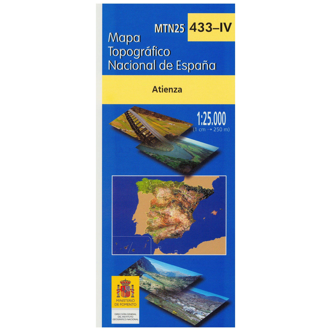 Carte topographique de l'Espagne - Atienza, n° 0433.4 | CNIG - 1/25 000 carte pliée CNIG 