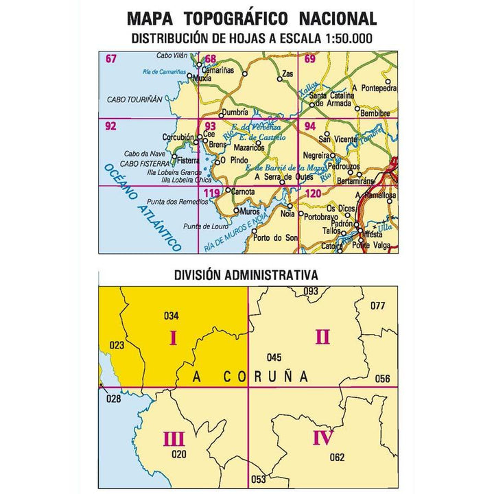 Carte topographique de l'Espagne - Brens, n° 0093.1 | CNIG - 1/25 000 carte pliée CNIG 