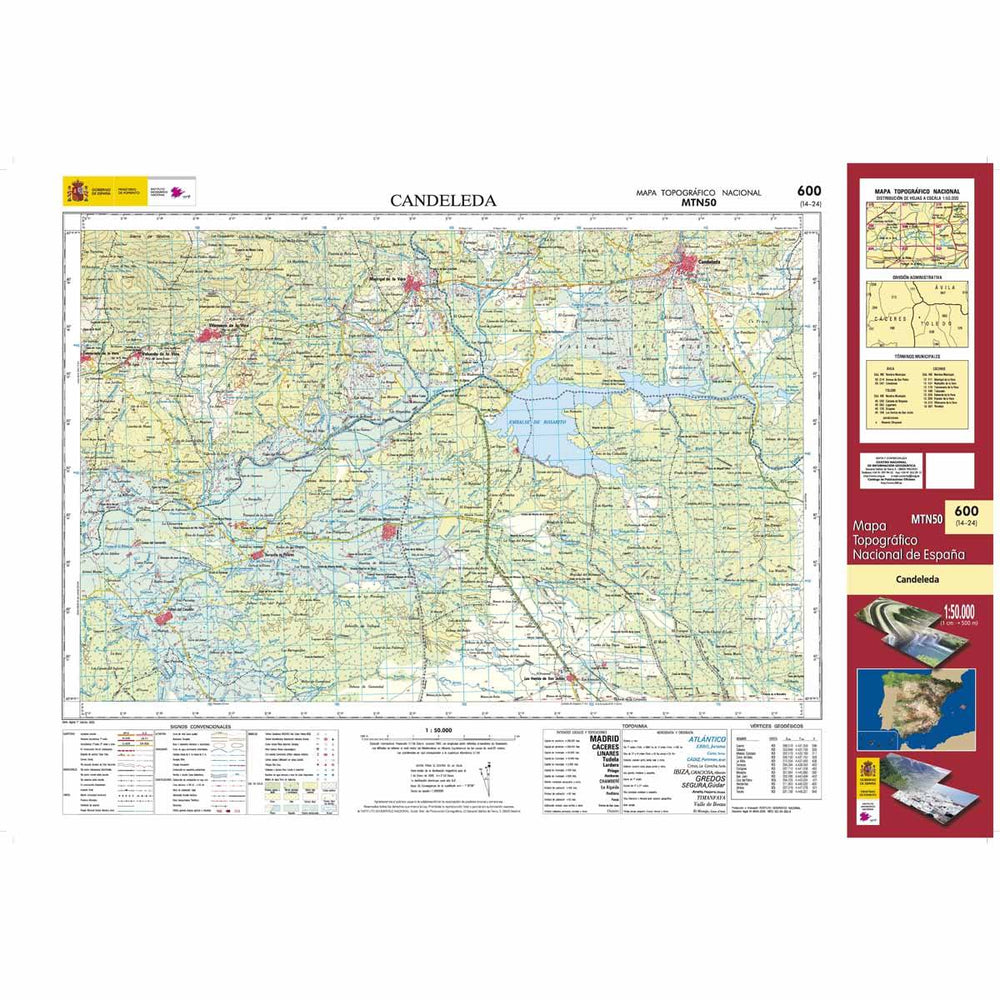 Carte topographique de l'Espagne - Candeleda, n° 0600 | CNIG - 1/50 000 carte pliée CNIG 