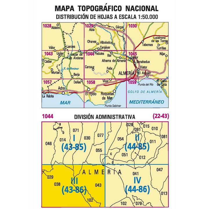 Carte topographique de l'Espagne - Carcauz, n° 1044.3 | CNIG - 1/25 000 carte pliée CNIG 
