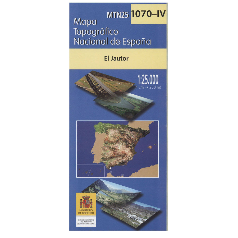 Carte topographique de l'Espagne - El Jautor, n° 1070.4 | CNIG - 1/25 000 carte pliée CNIG 