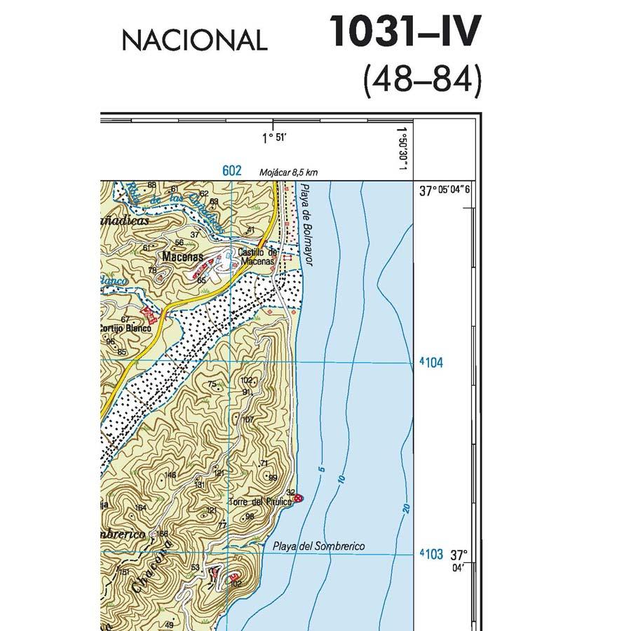Carte topographique de l'Espagne - El Llano de Don Antonio, n° 1031.4 | CNIG - 1/25 000 carte pliée CNIG 