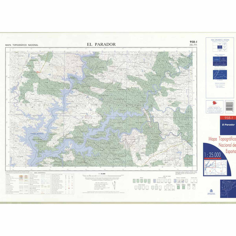 Carte topographique de l'Espagne - El Parador, n° 0958.1 | CNIG - 1/25 000 carte pliée CNIG 