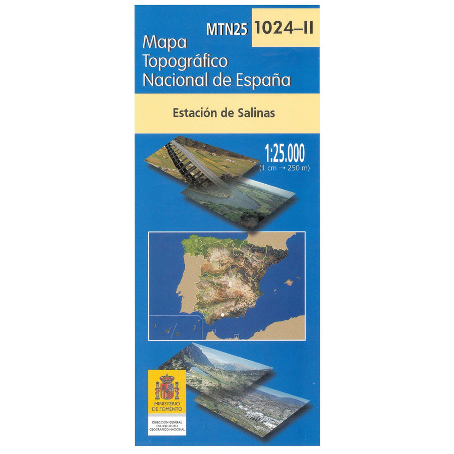 Carte topographique de l'Espagne - Estación de Salinas, n° 1024.2 | CNIG - 1/25 000 carte pliée CNIG 