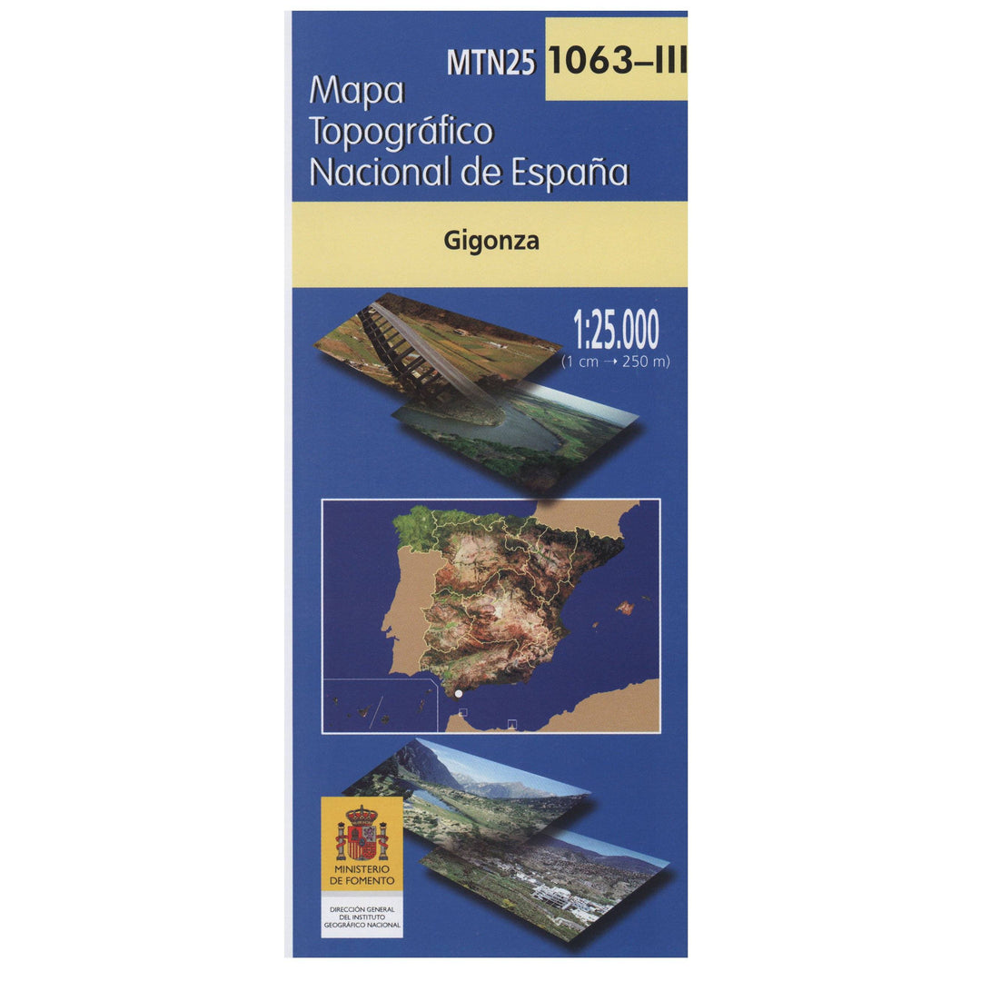 Carte topographique de l'Espagne - Gigonza, n° 1063.3 | CNIG - 1/25 000 carte pliée CNIG 