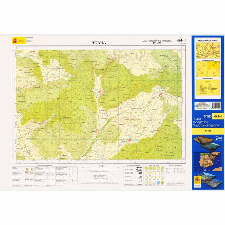 Carte topographique de l'Espagne - Horna, n° 0461.2 | CNIG - 1/25 000 carte pliée CNIG 
