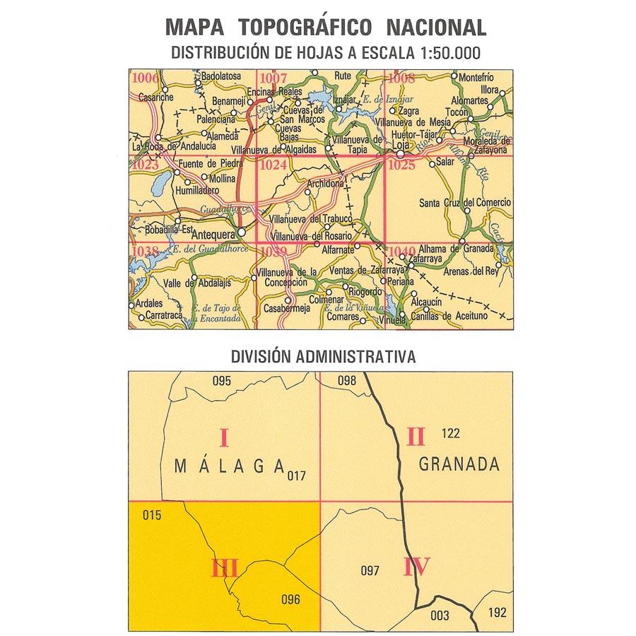 Carte topographique de l'Espagne - Huertas del Río, n° 1024.3 | CNIG - 1/25 000 carte pliée CNIG 