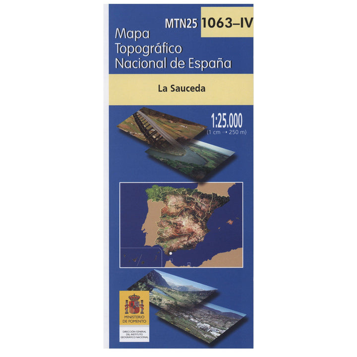 Carte topographique de l'Espagne - La Sauceda, n° 1063.4 | CNIG - 1/25 000 carte pliée CNIG 