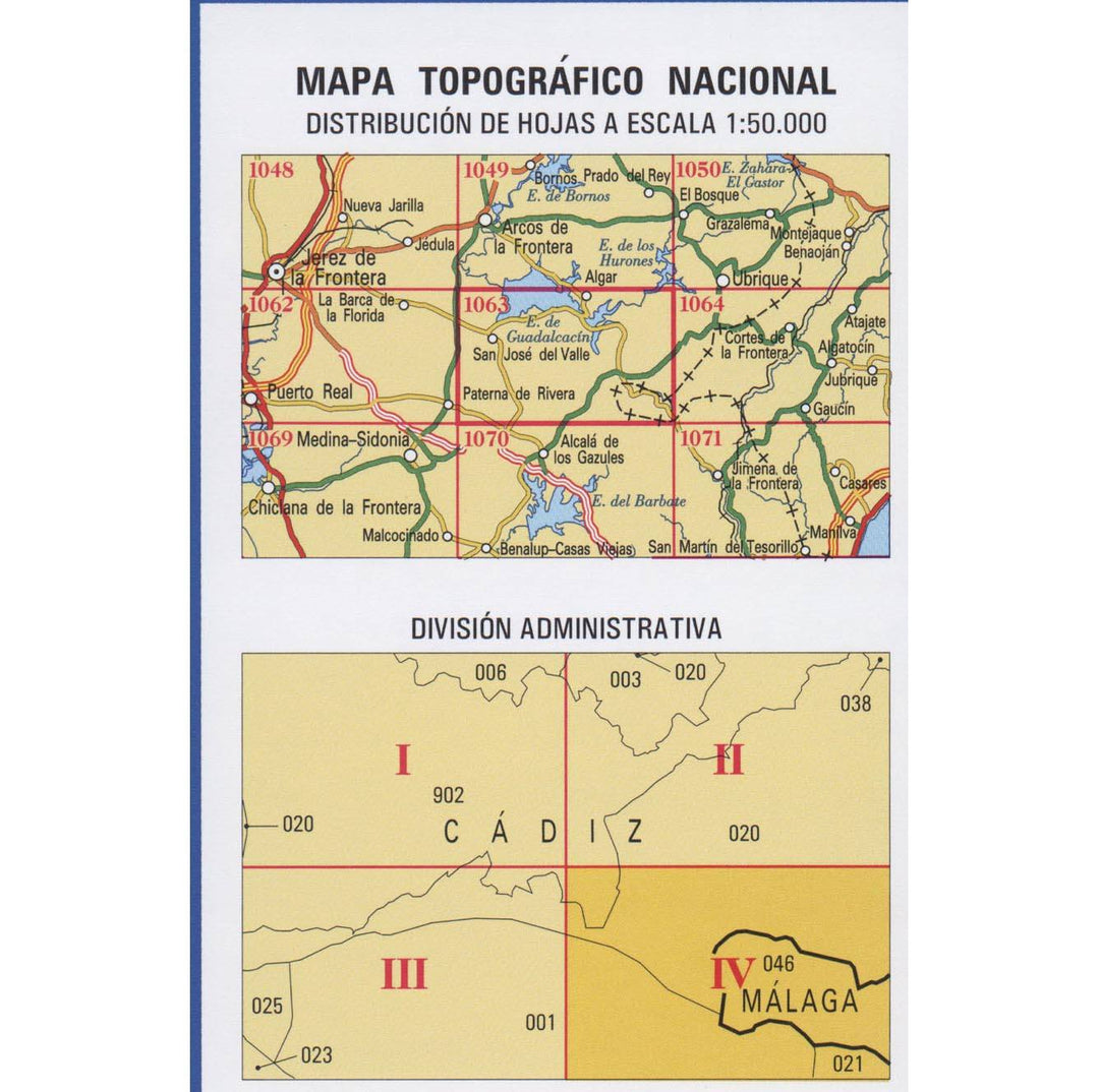 Carte topographique de l'Espagne - La Sauceda, n° 1063.4 | CNIG - 1/25 000 carte pliée CNIG 