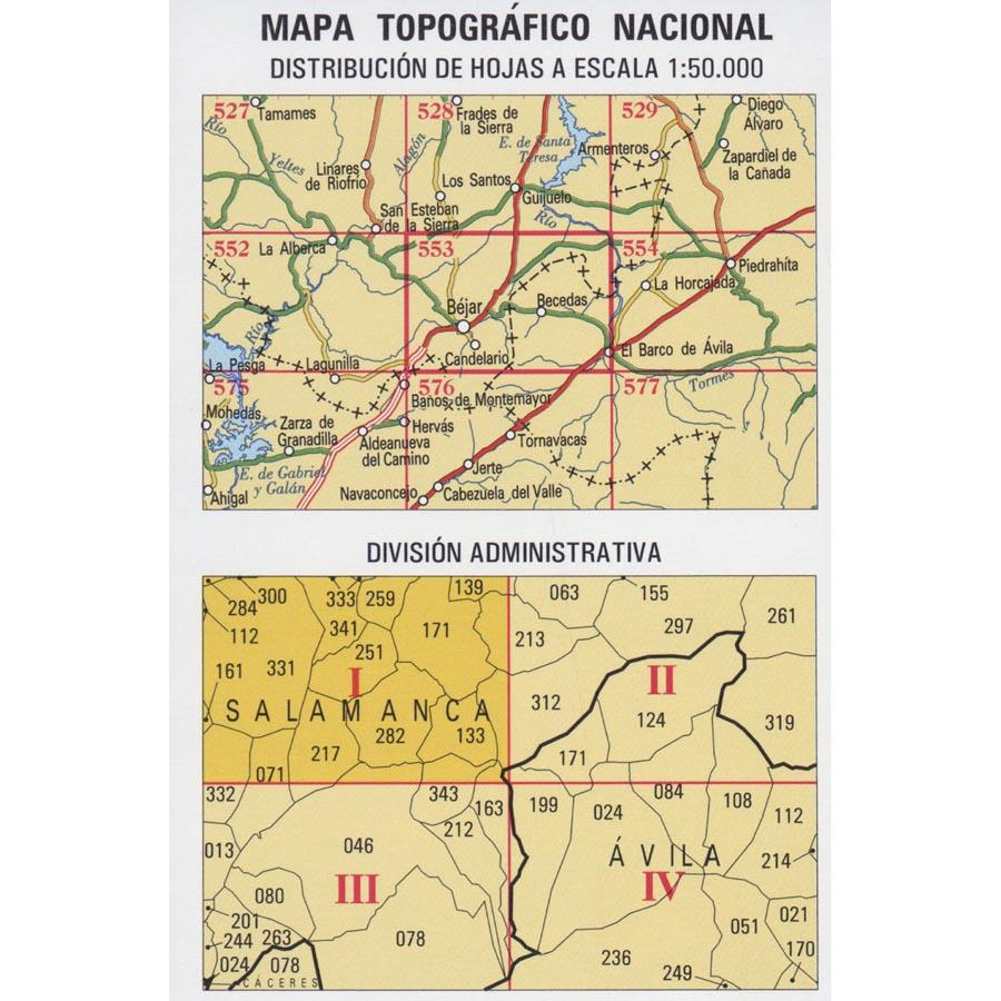Carte topographique de l'Espagne - Ledrada, n° 0553.1 | CNIG - 1/25 000 carte pliée CNIG 