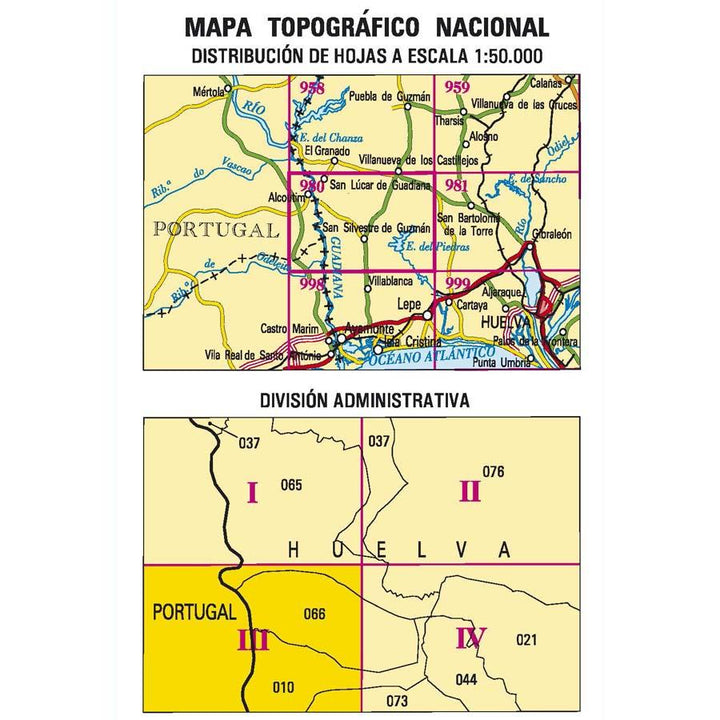 Carte topographique de l'Espagne - Los Romeranos, n° 0980.3 | CNIG - 1/25 000 carte pliée CNIG 