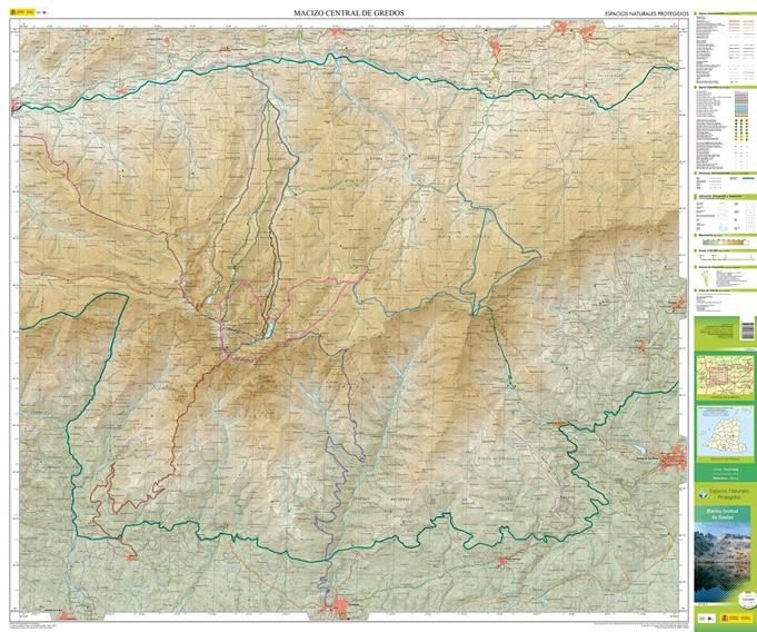 Carte topographique de l'Espagne - Macizo Central de Gredos | CNIG carte pliée CNIG 