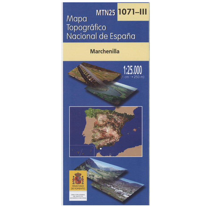 Carte topographique de l'Espagne - Marchenilla, n° 1071.3 | CNIG - 1/25 000 carte pliée CNIG 