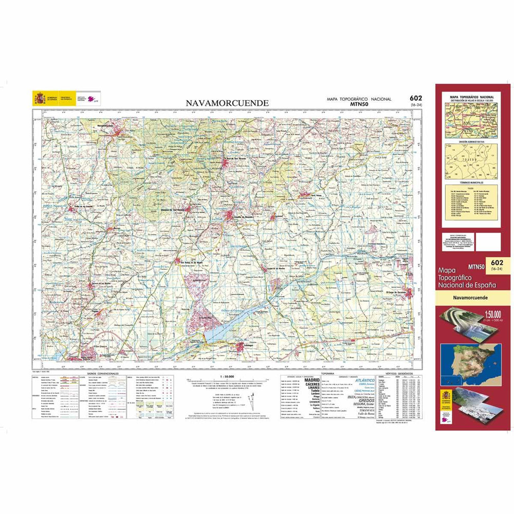 Carte topographique de l'Espagne - Navamorcuende, n° 0602 | CNIG - 1/50 000 carte pliée CNIG 