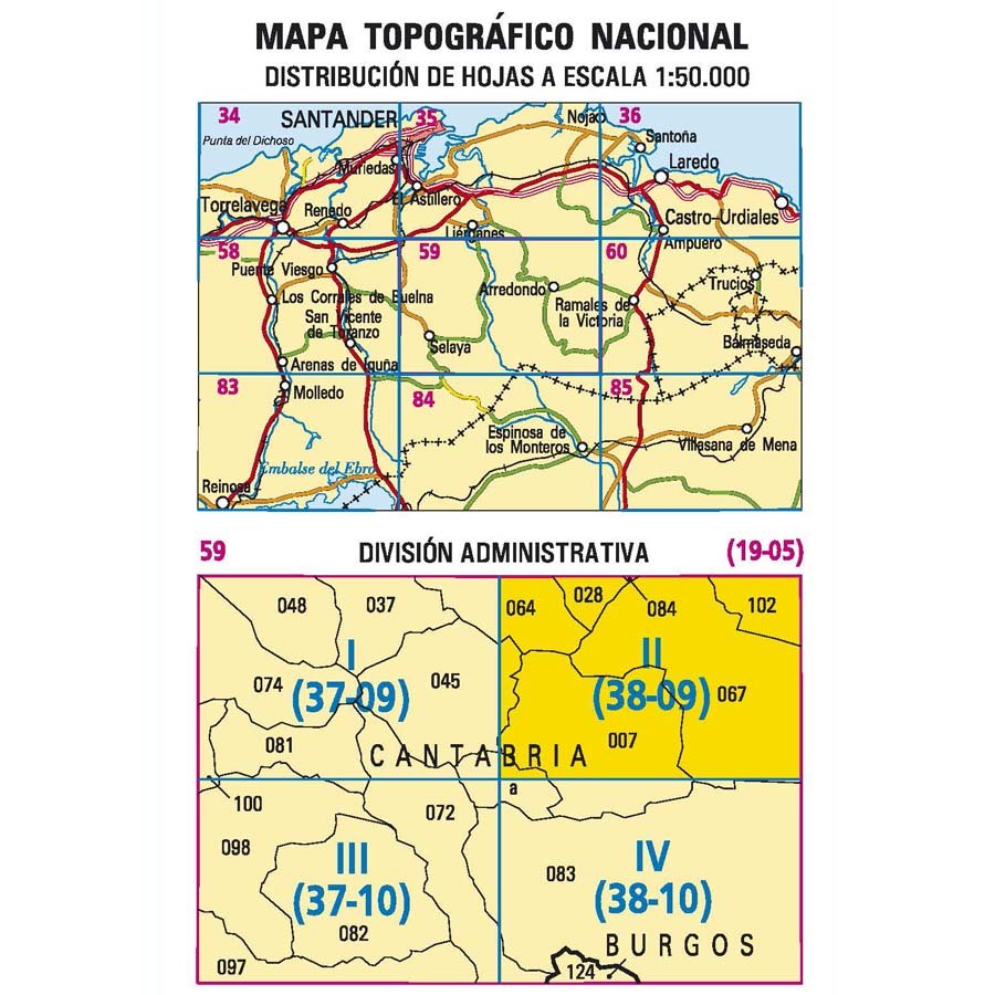 Carte topographique de l'Espagne n° 0059.2 - Arredondo | CNIG - 1/25 000 carte pliée La Compagnie des Cartes - Le voyage et la randonnée 