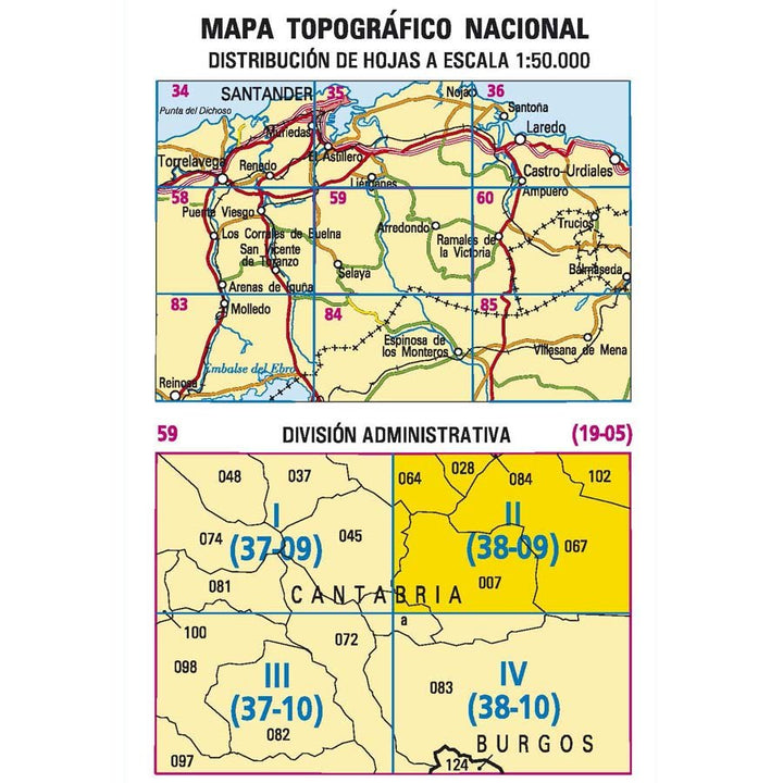 Carte topographique de l'Espagne n° 0059.2 - Arredondo | CNIG - 1/25 000 carte pliée La Compagnie des Cartes - Le voyage et la randonnée 