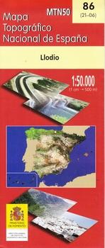 Carte topographique de l'Espagne n° 0086 - Llodio | CNIG - 1/50 000 carte pliée CNIG 