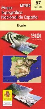 Carte topographique de l'Espagne n° 0087 - Elorrio | CNIG - 1/50 000 carte pliée CNIG 