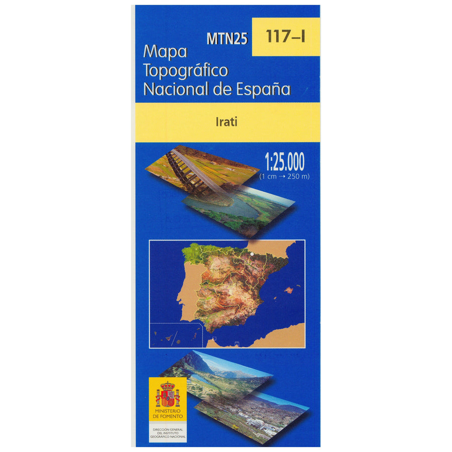 Carte topographique de l'Espagne n° 0117.1 - Irati | CNIG - 1/25 000 carte pliée CNIG 